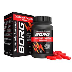 Borg Cártamo, Cafeína e Vitamina E 60 Cápsulas Gel