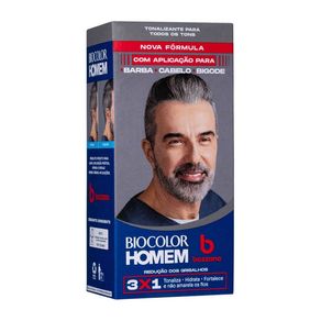 Tonalizante Biocolor Homem Masculino Bozzano Redução dos Grisalhos 3x1