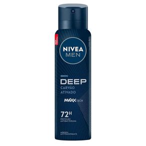 Desodorante Antitranspirante Aerosol Nivea Men Deep Carvão Ativado MaxxTech Original 150ml