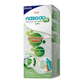 Refil Nasoar XT 0,9% Granulado Para Solução Nasal 15 Envelopes