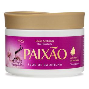 Loção Acetinada Deo Hidratante Paixão Flor de Baunilha 300g