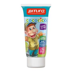 Gel Dental Bitufo Cocoricó Com Flúor Sabor Tutti Frutti 90g