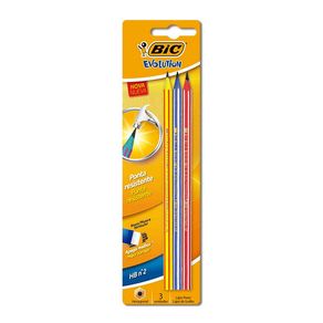 Kit Lápis Grafite Bic Evolution HB nº 2 3 Unidades
