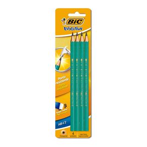 Kit Lápis Grafite Bic Evolution Verde HB nº 2 4 Unidades