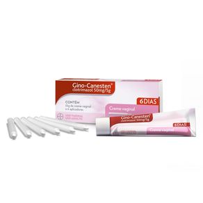 Creme Vaginal 50mg/5g Gino-Canesten 35g + 6 Aplicadores