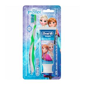 Kit Escova e Creme Dental Infantil Oral-B Stages Frozen 8+ Anos