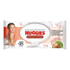 Lenços Umedecidos Huggies Hidratação e Nutrição 48 Unidades