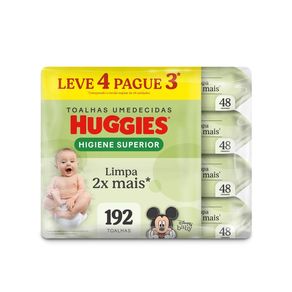 Lenços Umedecidos Huggies Higiene Superior 192 Unidades