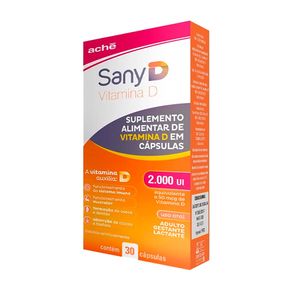 Suplemento Alimentar Sany D 2.000 UI Vitamina D 30 Cápsulas