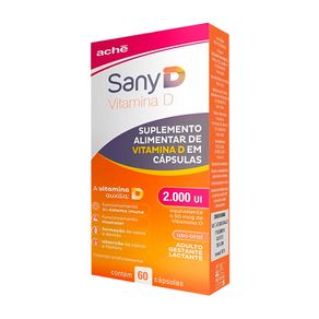 Suplemento Alimentar Sany D 2.000 UI Vitamina D 60 Cápsulas