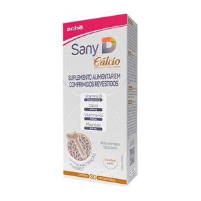 Suplemento Alimentar Sany D Cálcio + Vitamina D 2.000UI 30 Comprimidos Revestidos