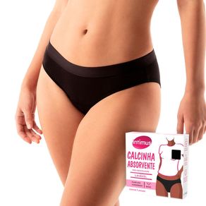 Calcinha Absorvente Intimus Bikini Lavável Fluxo Leve a Moderado P 1 Unidade