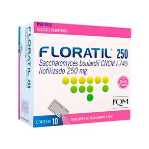 Floratil 250mg Sabor Tutti Frutti 10 Sachês