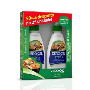 Kit Adoçante Líquido Zero-Cal Stevia 2 Unidades 80ml