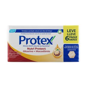 Sabonete em Barra Protex Nutri Protect Glicerina + Macadâmia 85g Leve 6 Pague Menos