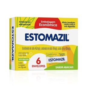 Antiácido Estomazil Pó Efervescente Sabor Abacaxi 6 Sachês