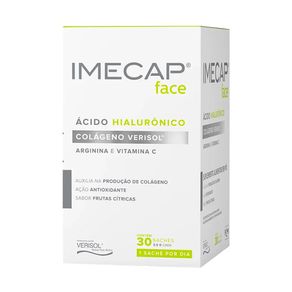 Suplemento Alimentar Imecap Face Ácido Hialurônico e Colágeno Verisol Sabor Frutas Cítricas 30 Sachês