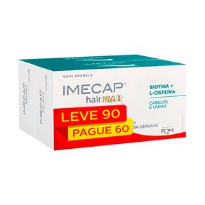 Suplemento Alimentar Imecap Hair Max Cabelos e Unhas Leve 90 Pague 60 Cápsulas