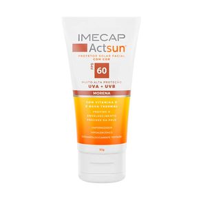 Protetor Solar Facial Imecap Actsun FPS60 Cor Morena 50g