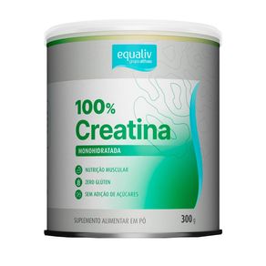 Suplemento Alimentar 100% Creatina Monohidratada Equaliv 300g