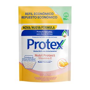 Refil Sabonete Líquido Corporal Antibacteriano Protex Nutri Protect Vitamina E 120ml