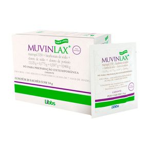Muvinlax Laxante Pó Sabor Limão 20 Sachês 14g Cada
