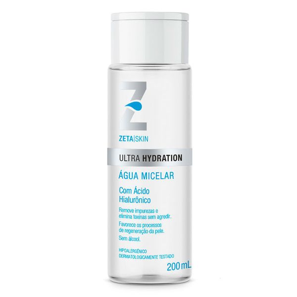 Água Micelar Zeta Skin Ultra Hydration com Ácido Hialurônico 200ml