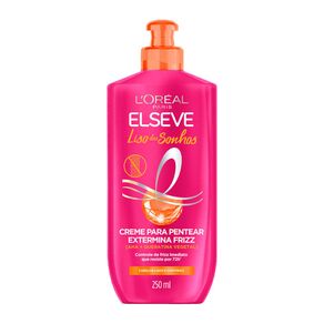 Creme para Pentear Elseve Liso dos Sonhos Extermina Frizz 72h 250ml