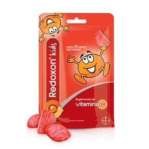 Suplemento de Vitamina C Redoxon Kids Sabor Morango 25 Gominhas