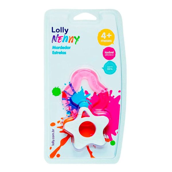 Mordedor Lolly Estrelas Rosa 1 Unidade
