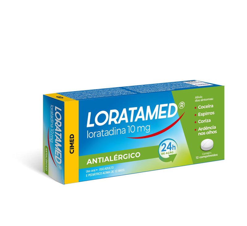 Antialérgico Loratamed 10mg 12 Comprimidos