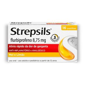 Pastilhas para Garganta Strepsils 8,75mg Sabor Mel e Limão 16 Pastilhas