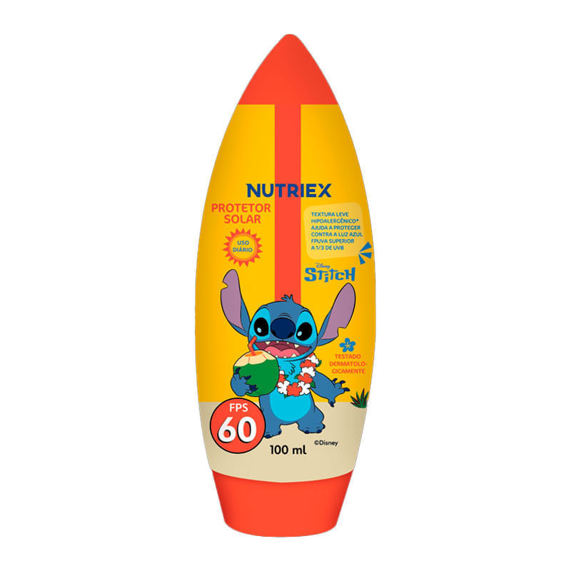 Protetor Solar Infantil Nutriex Stitch FPS60 100ml