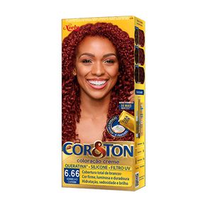Coloração Creme Cor&Ton Louro Escuro Vermelho 6.66