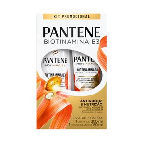 Kit Shampoo Pantene Pro-V Miracles Biotinamina B3 Antiqueda & Nutrição 300ml + Condicionador 150ml