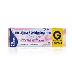 Nistatina 100.000UI/g + Óxido de Zinco 200mg/g Neo Química Pomada 60g