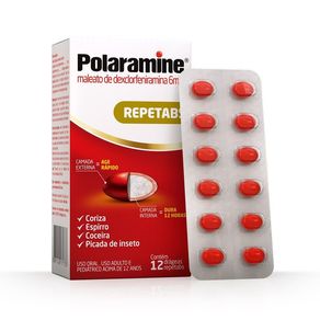 Antialérgico Polaramine Repetabs 6mg 12 Drágeas