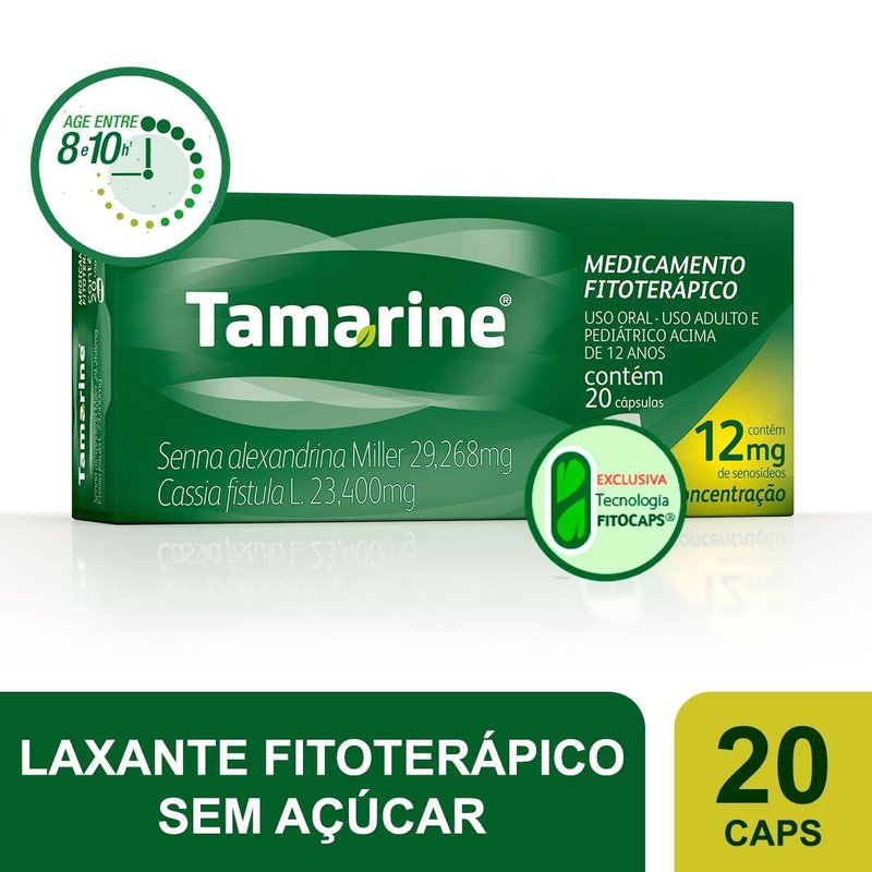 Laxante Fitoterápico Tamarine 12mg 20 Cápsulas — foto 4