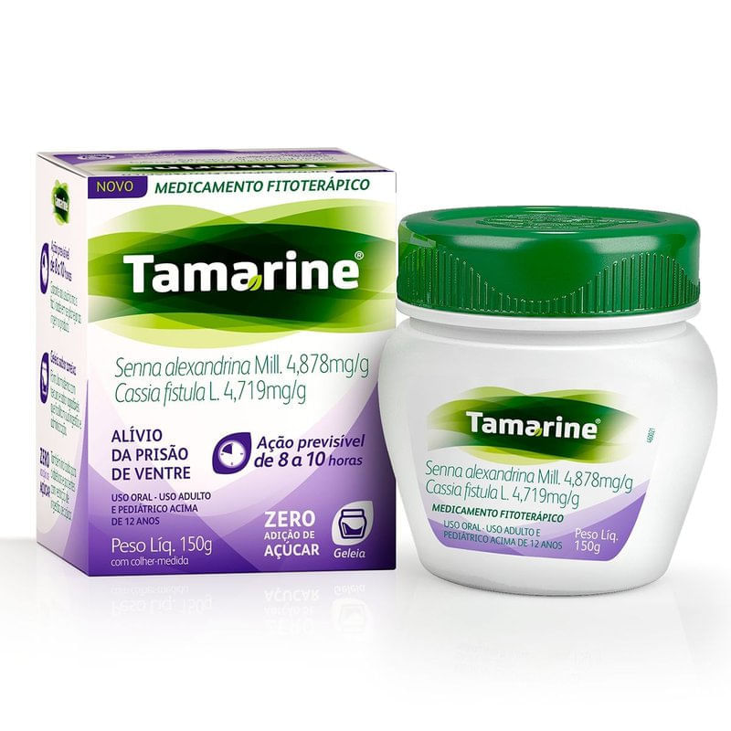 Laxante Fitoterápico Geleia Tamarine Zero Açúcar 150g