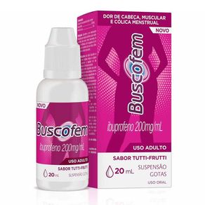 Analgésico Buscofem 200mg/ml Suspensão Gotas Sabor Tutti-Frutti 20ml