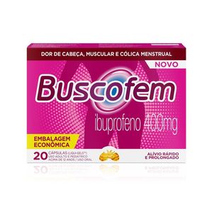 Analgésico Buscofem 400mg 20 Cápsulas Gelatinosas Moles