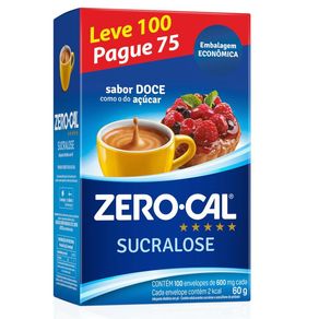 Adoçante em Pó Zero-Cal Sucralose 100 Sachês