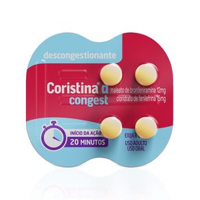 Descongestionante Coristina D Congest 4 Comprimidos