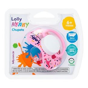 Chupeta Lolly Ortodôntico Tamanho 2 +6 Meses Rosa 1 Unidade