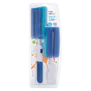 Escova de Limpeza Para Mamadeira Lolly Esponja Azul