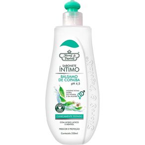 Sabonete Íntimo Flores & Vegetais Bálsamo de Copaíba Unissex com Ácido Lático e Mentol 250ml