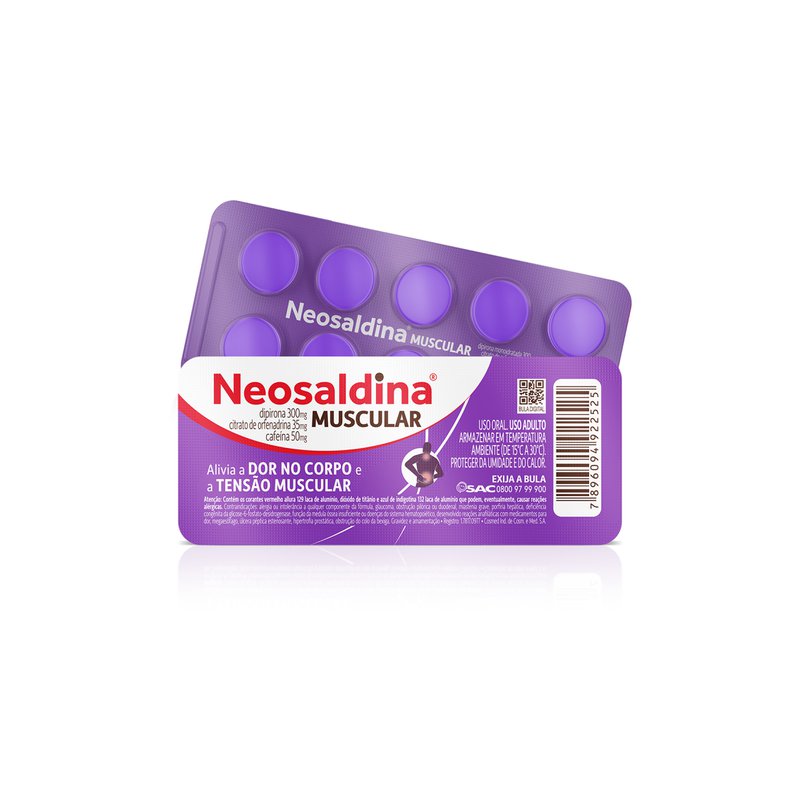 Analgésico e Relaxante Muscular Neosaldina Muscular 10 Comprimidos Revestidos