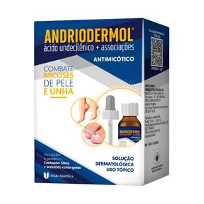 Antimicótico Andriodermal Solução Dermatológica 50ml + Conta Gotas