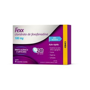 Antialérgico Fexx 180mg 10 Comprimidos Revestidos