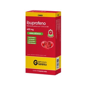 Ibuprofeno 400mg Cimed 10 Cápsulas Moles